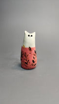 Floral Ceramic Cat by MW Ceramics
