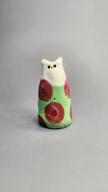 Ceramic Cat with Poppies by MW Ceramics