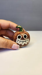 22k Gold Luster Pumpkin Ghost #2 by MW Ceramics